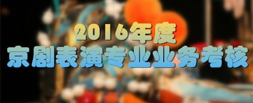 操小嫩逼777国家京剧院2016年度京剧表演专业业务考...